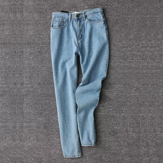 Vintage Women Boyfriend Women's Jeans Mom High Waist Jeans Blue Casual Pencil Korean Pants Street Jeans