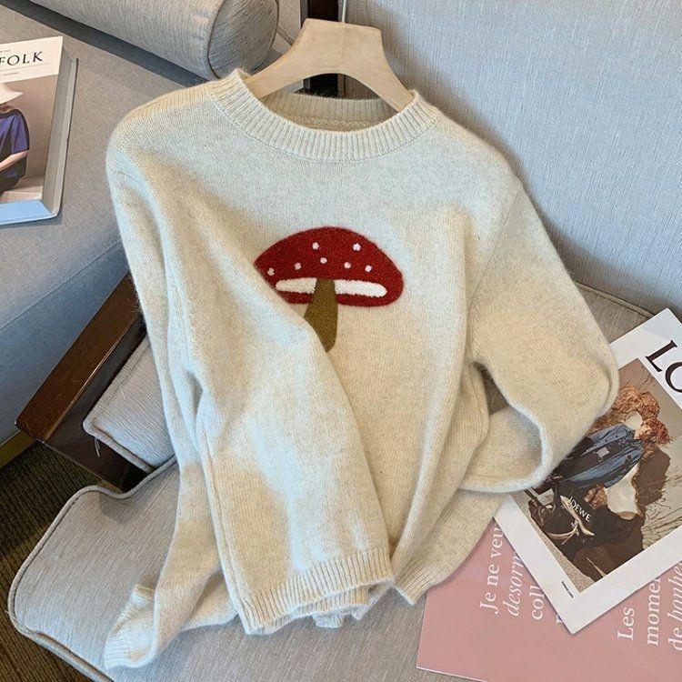 Mushroom Inner Wear Sweater Female Thermal Sweater