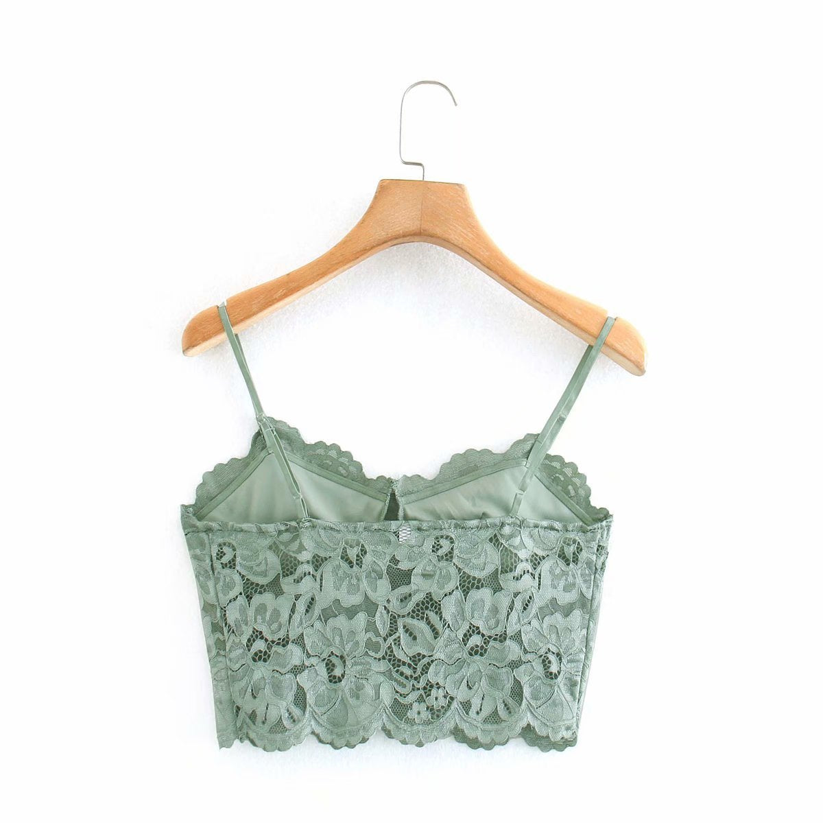 Tank-Top Camis Cropped Traf Women Chic-Tops Thin-Strap Lace Backless Vintage Female Sexy