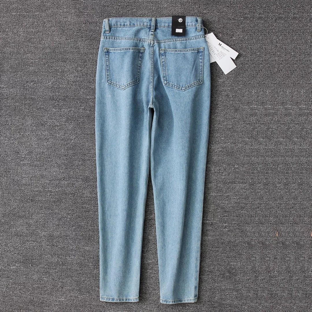 Vintage Women Boyfriend Women's Jeans Mom High Waist Jeans Blue Casual Pencil Korean Pants Street Jeans