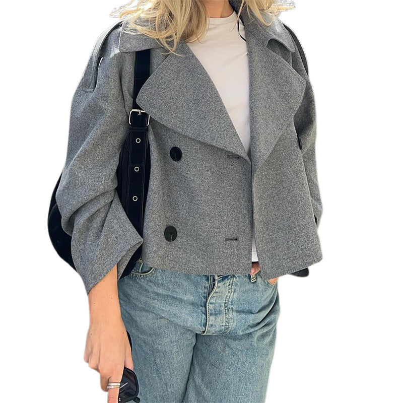 Jacket Coat Woolen Loose Short Chic