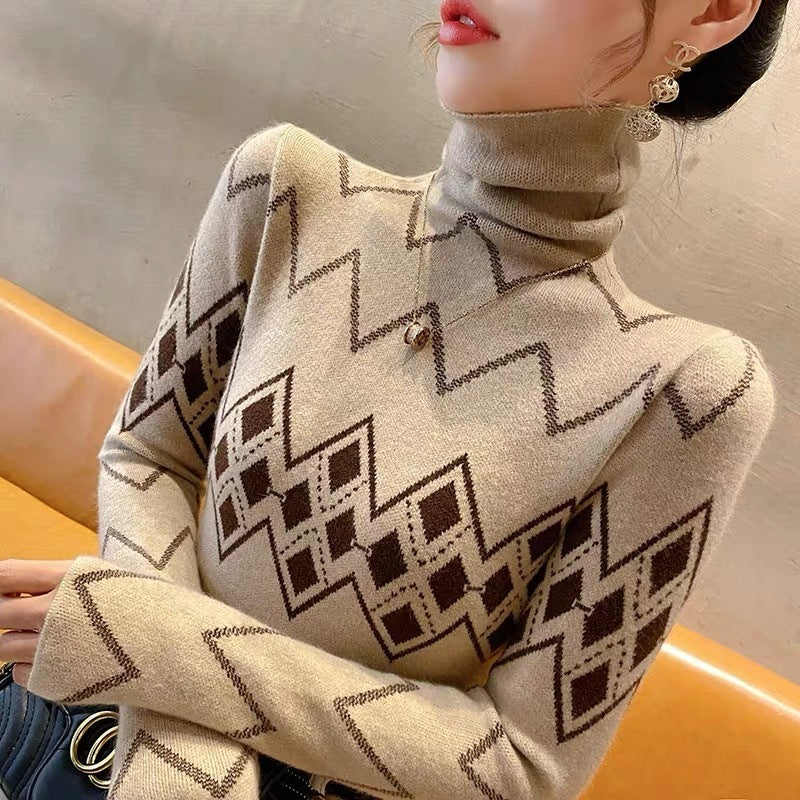 Fashion Women's Turtleneck Sweater Bottoming Sweater Top