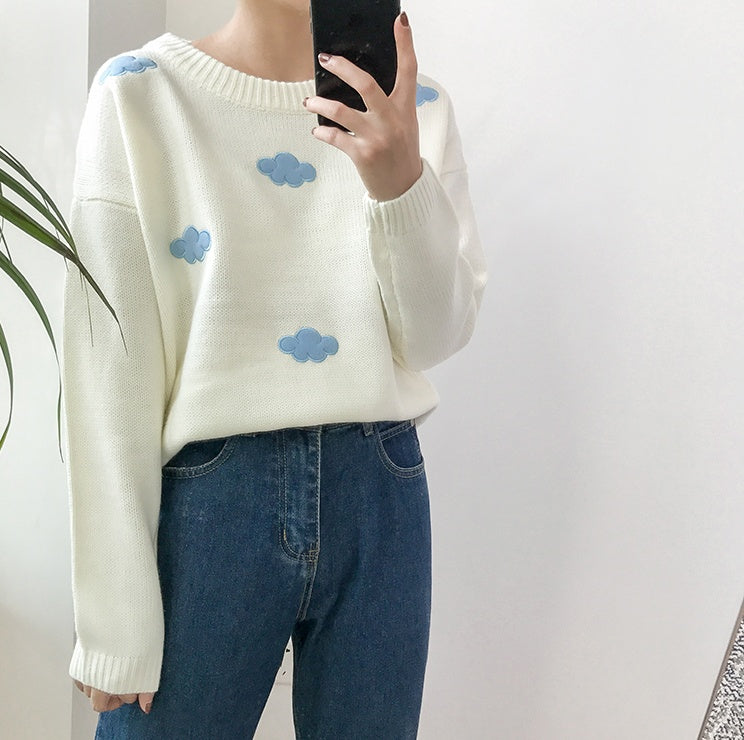 Loose cloud sweater sweater