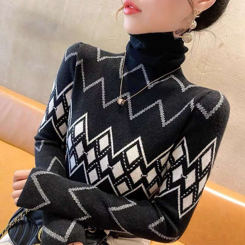 Fashion Women's Turtleneck Sweater Bottoming Sweater Top