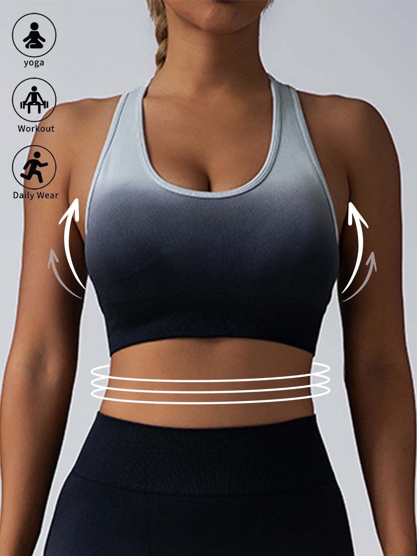 High Impact Sports Bras For Women,Racerback Running Bra Workout Crop Tank Tops Longline Sports Bra Push Up