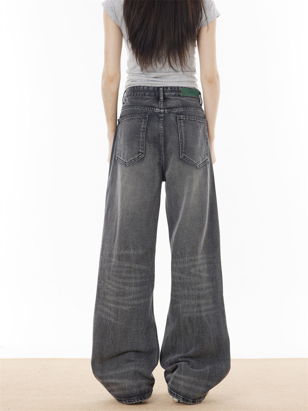 Punk Washed And Worn Jeans Fashion Brand High Street Women