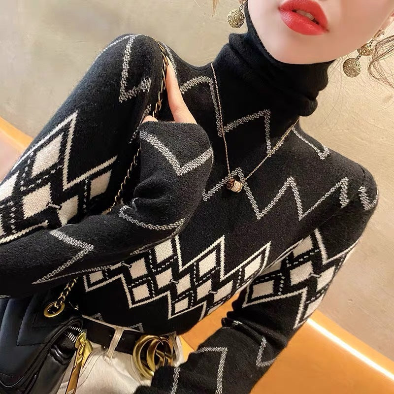 Fashion Women's Turtleneck Sweater Bottoming Sweater Top