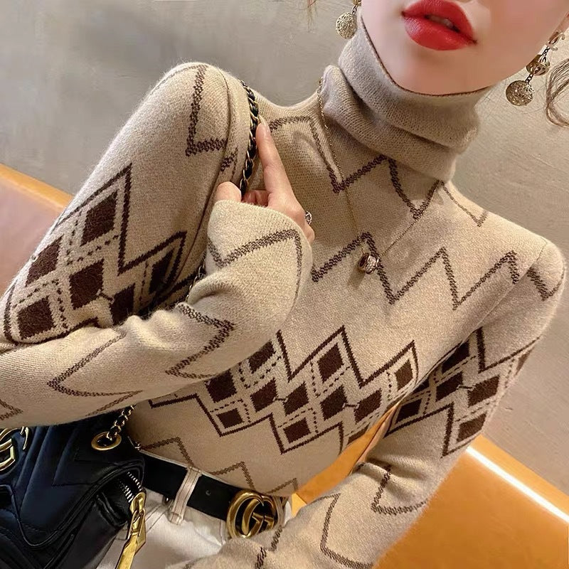 Fashion Women's Turtleneck Sweater Bottoming Sweater Top